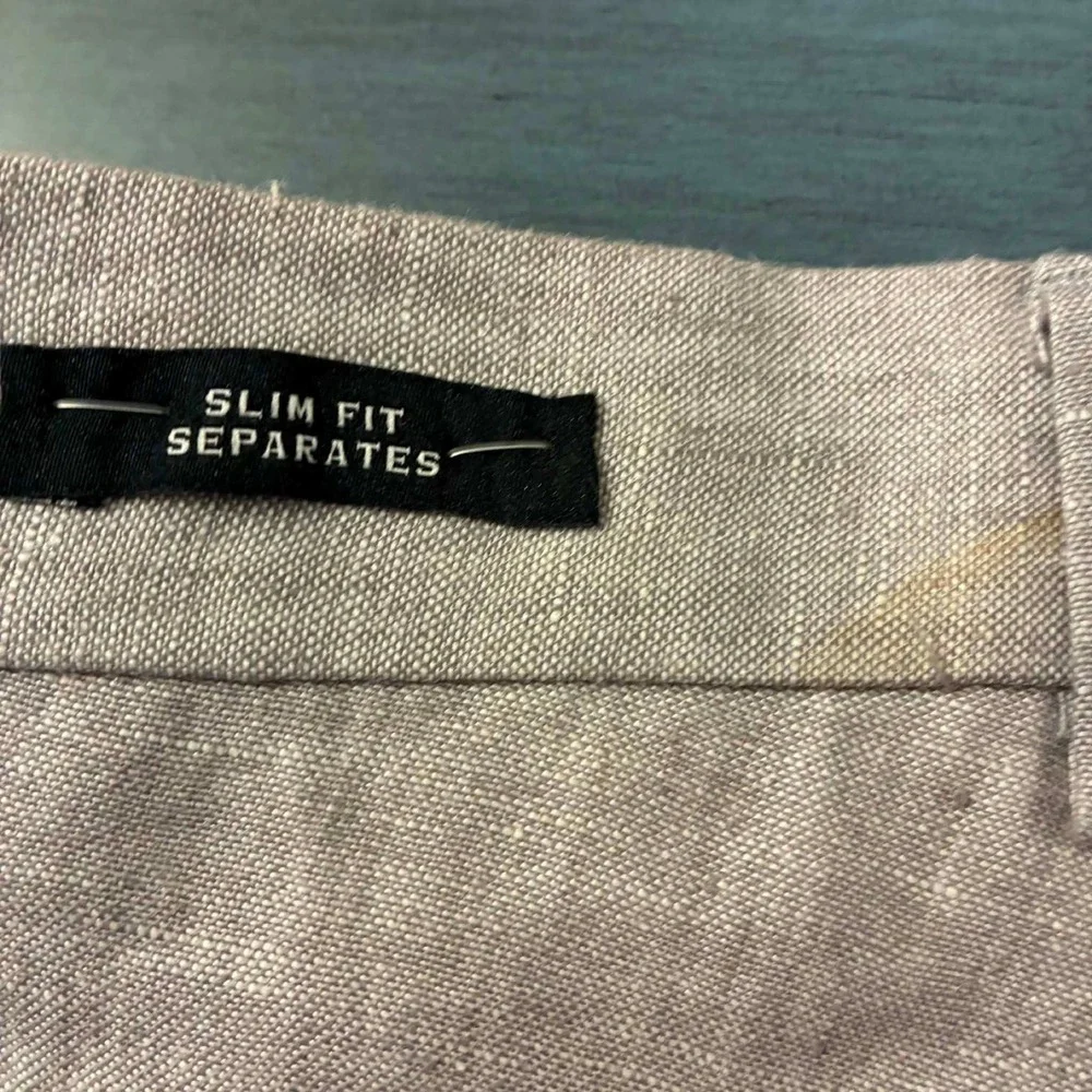 Joseph Abboud Linen Dress Pants Mens 44x32 Grey n Slim Fit Trousers Coastal
